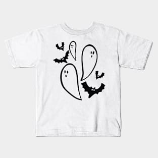 ghosts and bats Kids T-Shirt